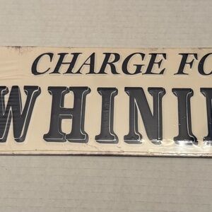 Open Road Brands Vintage Cream and Black Rustic 'Whine' Wall Sign